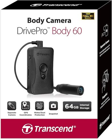 Transcend DrivePro Body 60 Body Camera 64GB 1080p HD TS64GDPB60A in Kuwait