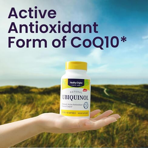 Healthy Origins Ubiquinol (Active Form of CoQ10), 300 mg - Activated Form of CoQ10 - Kaneka Ubiquinol Supplements for Heart Health & Antioxidant Support - Gluten-Free & Non-GMO - 60 Softgels in Saudi Arabia
