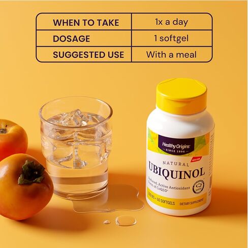 Healthy Origins Ubiquinol (Active Form of CoQ10), 300 mg - Activated Form of CoQ10 - Kaneka Ubiquinol Supplements for Heart Health & Antioxidant Support - Gluten-Free & Non-GMO - 60 Softgels in Saudi Arabia