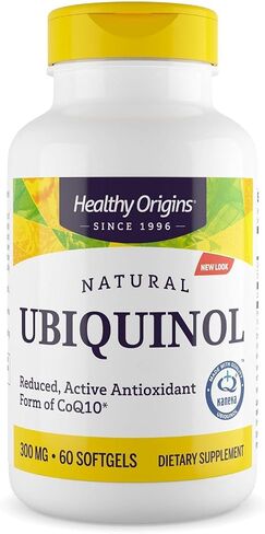 Healthy Origins Ubiquinol (Active Form of CoQ10), 300 mg - Activated Form of CoQ10 - Kaneka Ubiquinol Supplements for Heart Health & Antioxidant Support - Gluten-Free & Non-GMO - 60 Softgels in Saudi Arabia