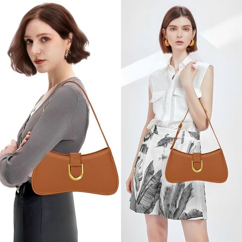 Shoulder Bag for Women Y2K Trendy Underarm Purse， Vegan Leather Clutch Hobo Handbags in Saudi Arabia