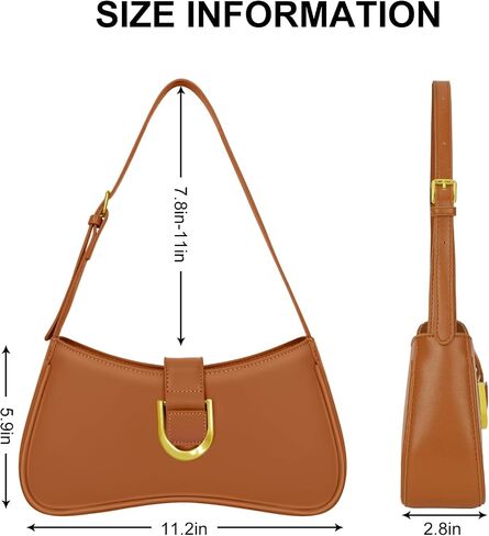 Shoulder Bag for Women Y2K Trendy Underarm Purse， Vegan Leather Clutch Hobo Handbags in Saudi Arabia