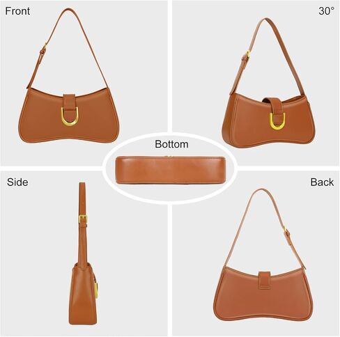 Shoulder Bag for Women Y2K Trendy Underarm Purse， Vegan Leather Clutch Hobo Handbags in Saudi Arabia