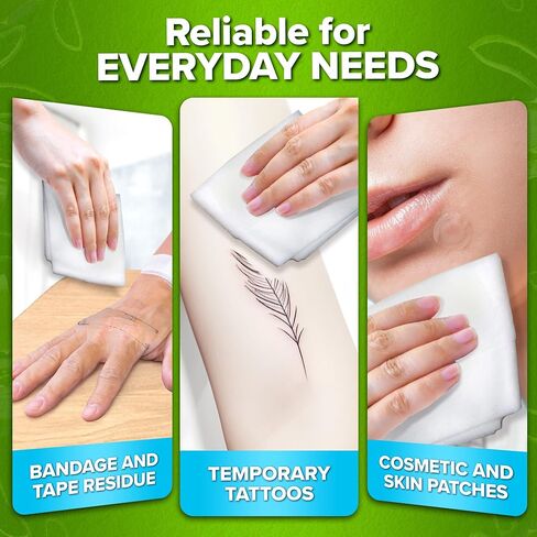 JJ CARE Adhesive Remover Wipes [Pack of 50] 6"x7" Large Stoma Wipes - Medical Adhesive Remover Wipes - Sting Free Adhesive Remover Wipes for Skin Ostomy, Colostomy Devices, Dressings and Medical Tapes in Saudi Arabia