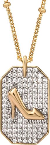 Disney Princess Yellow Flash Plated Sterling Silver Cubic Zirconia Pendant Necklace, Officially Licensed in Saudi Arabia