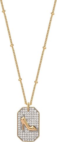 Disney Princess Yellow Flash Plated Sterling Silver Cubic Zirconia Pendant Necklace, Officially Licensed in Saudi Arabia