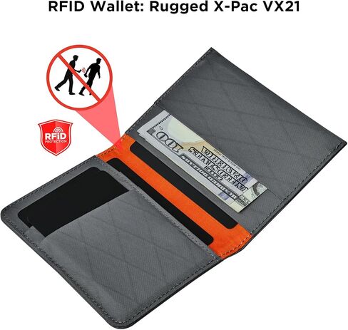 Alpaka Ark Bifold Wallet Slate Gray X -Pac VX21 - RFID المواد المحمية - حمل الجيب الأمامي - يحمل 8 إلى 10 بطاقات - فتحة نقدية مخصصة - تم تصميمها إلى آخر مظهر in Kuwait