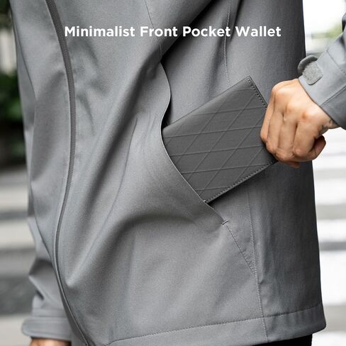 Alpaka Ark Bifold Wallet Slate Gray X -Pac VX21 - RFID المواد المحمية - حمل الجيب الأمامي - يحمل 8 إلى 10 بطاقات - فتحة نقدية مخصصة - تم تصميمها إلى آخر مظهر in Kuwait