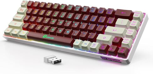 GEODMAER 65% Wireless Gaming Keyboard and Mouse Combo, Rechargeable Backlit Gaming Keyboard and Mouse, Ultra-Compact Mini Mechanical Feel Anti-ghosting Keyboard + 6D 3200DPI Mice for PC Laptop Gamer in Kuwait