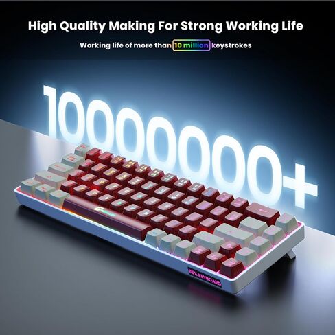 GEODMAER 65% Wireless Gaming Keyboard and Mouse Combo, Rechargeable Backlit Gaming Keyboard and Mouse, Ultra-Compact Mini Mechanical Feel Anti-ghosting Keyboard + 6D 3200DPI Mice for PC Laptop Gamer in Kuwait