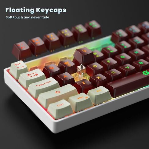 GEODMAER 65% Wireless Gaming Keyboard and Mouse Combo, Rechargeable Backlit Gaming Keyboard and Mouse, Ultra-Compact Mini Mechanical Feel Anti-ghosting Keyboard + 6D 3200DPI Mice for PC Laptop Gamer in Kuwait