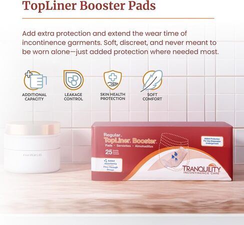 Tranquility TopLiner Booster Pad Medium Diaper Inserts Pk/25 in Saudi Arabia