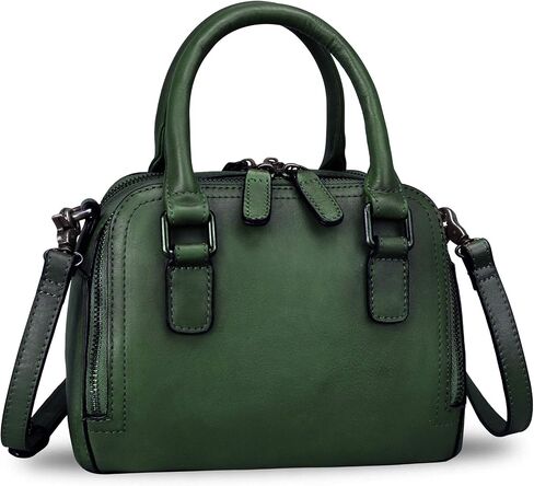 Genuine Leather Handbags for Women Vintage Handmade Top-Handle Handbag Purse Shoulder Bag Cowhide Satchel Bags in Kuwait