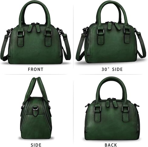 Genuine Leather Handbags for Women Vintage Handmade Top-Handle Handbag Purse Shoulder Bag Cowhide Satchel Bags in Kuwait