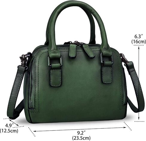 Genuine Leather Handbags for Women Vintage Handmade Top-Handle Handbag Purse Shoulder Bag Cowhide Satchel Bags in Kuwait