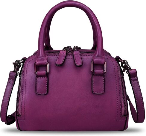 Genuine Leather Handbags for Women Vintage Handmade Top-Handle Handbag Purse Shoulder Bag Cowhide Satchel Bags in Kuwait