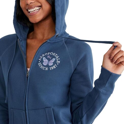 AEROPOSTALE Women's Butterfly Full Zip Hoodie in Saudi Arabia
