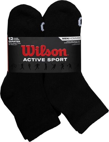 Wilson Men's 12 Pack Quarter Socks in Saudi Arabia
