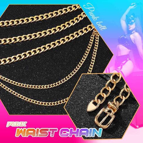 CLOACE Punk Waist Chain Gold Layered Body Chains Sexy Body Jewelry Accessories for Women in Saudi Arabia