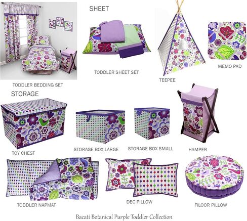 Bacati Butterflies/Ladybug Pink/Chocolate 4 Piece Girls Toddler Bedding Set, 100 Percent Cotton Includes Reversible Comforter, Fitted Sheet, Top Sheet and Pillow Case for US Standard Toddler Bed in Kuwait