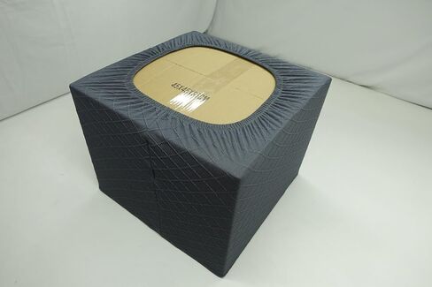 Square Ottoman Cover, Ottoman Slipcover, Small Footstool Cover, Cube Ottoman Slip Covers Jacquard Stretch in Saudi Arabia