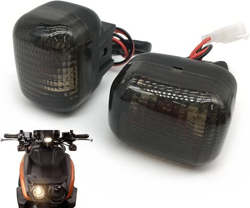 2Pcs Motorcycle Front turn signals Winker Indicators light Fit for Yamaha BWS 50 100 125 ZUMA/50F/50 FX ZUMA 125 (Smoke) in Saudi Arabia
