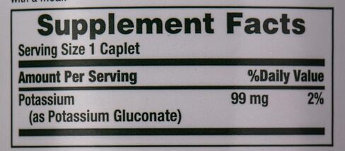 Nature's Bounty Potassium Gluconate 99mg, 100 Caplets in Saudi Arabia