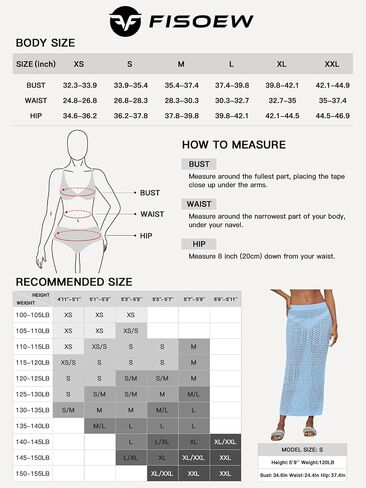 Fisoew Womens Crochet Skirt Cover Up High Waist Sheer Mesh Beach Maxi Skirts Hollow Out Knit Swimsuit Coverups in Saudi Arabia