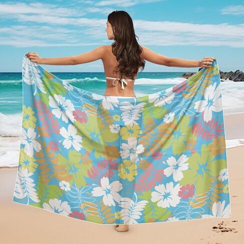 أوراق الزهرة الاستوائية أوراق Sarong Wraps Coverups chiffon Long Bikini لفات Reserge Share Share Skirt Skirt in Saudi Arabia