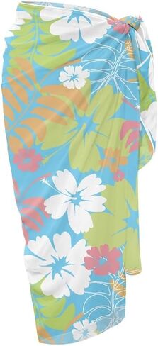 أوراق الزهرة الاستوائية أوراق Sarong Wraps Coverups chiffon Long Bikini لفات Reserge Share Share Skirt Skirt in Saudi Arabia