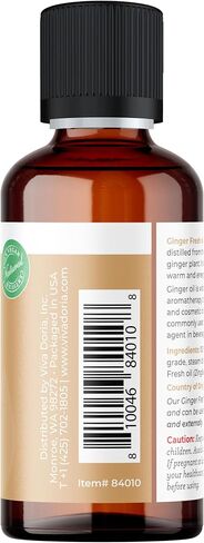 Viva Doria 100% Pure Ginger Fresh Essential Oil, Undiluted, Food Grade, 1 Fluid Ounce (30 mL) in Saudi Arabia