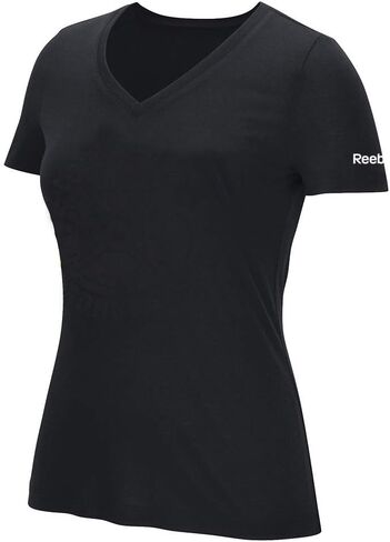 REEBOK WIND'S Black Training Tri-blend V-Neck T-Shirt B84706 in Kuwait