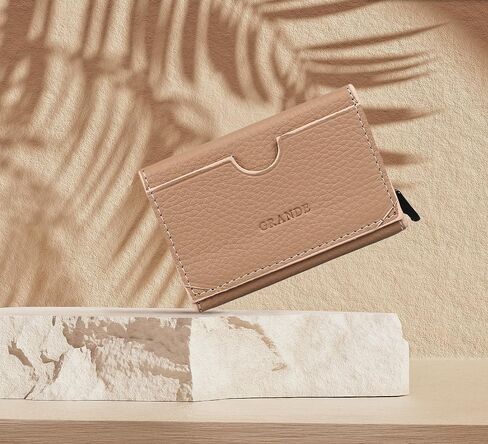 Grande 760 Genuine Leather منبثقة منبثقة RFID حامل بطاقة CARD SLIM CASE MINSITALIST MENTER CAST in Kuwait