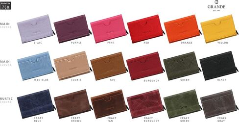 Grande 760 Genuine Leather منبثقة منبثقة RFID حامل بطاقة CARD SLIM CASE MINSITALIST MENTER CAST in Kuwait