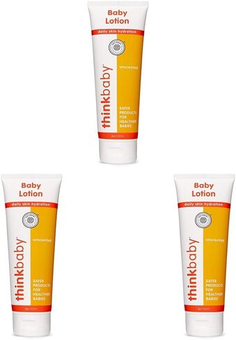 Thinkbaby Baby Lotion For Sensitive Skin | EWG Verified, Soothing Relief, Moisturizing, Nourishing | Fragrance Free, Unscented, For Face & Body - 8oz, 237 ML in Saudi Arabia