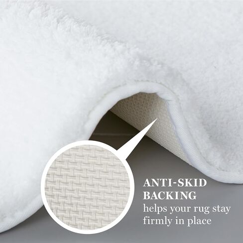 MARTHA STEWART Drylon Microfiber Bath Rug - 1 Piece, Ultra Soft Plush, Non-Slip, Thick, Washable Bathroom Rugs, Home Decor Accessories, Household Essentials, Large Bath Mat, 21" x 34"​, Dark Gray in Saudi Arabia