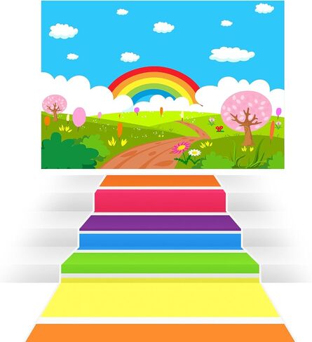 Timgle 2.6 x 33 ft Colorful Polyester Carpet Candy Theme Runway Rug Hallway Runner Rug Cute Table Runner Colored Floor Party Decorations for Birthday Party Supplies in Saudi Arabia