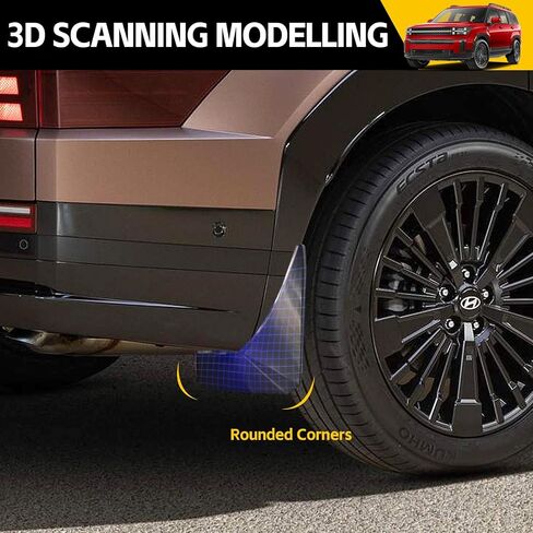 Mud Flaps for 2024-2025 Hyundai Santa Fe No Drill Splash Guards Front & Rear SUV Mud Guards 4PCS Set for 24-25 Santa Fe Accessories in Saudi Arabia