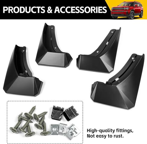 Mud Flaps for 2024-2025 Hyundai Santa Fe No Drill Splash Guards Front & Rear SUV Mud Guards 4PCS Set for 24-25 Santa Fe Accessories in Saudi Arabia