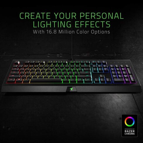 Razer Cynosa Chroma Gaming Keyboard: Individually Backlit RGB Keys - Spill-Resistant Design - Programmable Macro Functionality - Quiet & Cushioned in Saudi Arabia