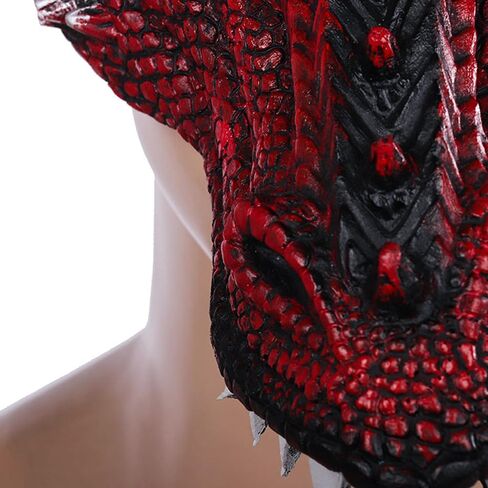 Breathable 3D Dragon Mask Costume for Adults & Teens - Lightweight Halloween Cosplay Headdress with Adjustable Strap in Saudi Arabia