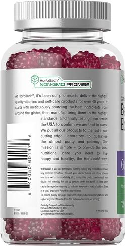 Sambucus Black Elderberry Gummies | 60 Count | with Zinc and Vitamin C | Vegan, Non-GMO, Gluten Free Extract for Adults | Natural Berry Flavor | by Horbaach in Saudi Arabia