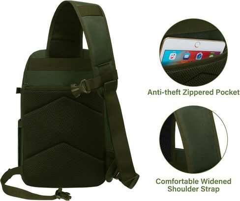 MOSISO Camera Sling Bag, DSLR/SLR/Mirrorless Tactical Camera Crossbody Bag Case Photography Slingpack with Tripod Holder & Removable Modular Inserts Compatible with Canon/Nikon/Sony/Fuji, Black in Saudi Arabia