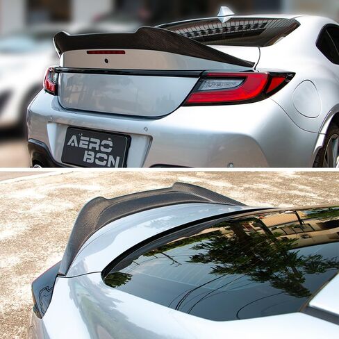AeroBon Real Carbon Fiber Trunk Spoiler Compatible with 2022-2025 Toyota GR86 Spoiler, Subaru BRZ Spoiler (Big V Style) in Kuwait