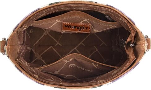 Wrangler Aztec Crossbody Bag for Women Southwestern Print Canvas Shoulder Purse with Distressed Look and Adjustable Strap in Saudi Arabia