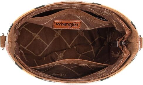 Wrangler Aztec Crossbody Bag for Women Southwestern Print Canvas Shoulder Purse with Distressed Look and Adjustable Strap in Saudi Arabia