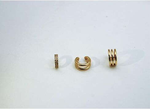 Gold Ear Cuff Earrings Non Piercing for Women,14K Gold Plated Cartilage Hoop Earring,Hypoallergenic Cubic Zirconia Huggie Hoop Cartilage Earring Clip on Cartilage Earring in Saudi Arabia