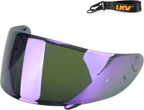 LKV RF-1200 RF 1200 استبدال Visor-CWR-1 Motocycle Helment Protect UV Face Shield متوافق مع RF-1200 CWR-1 X14 Z7 X-spirit (Chrome Purple) in Saudi Arabia
