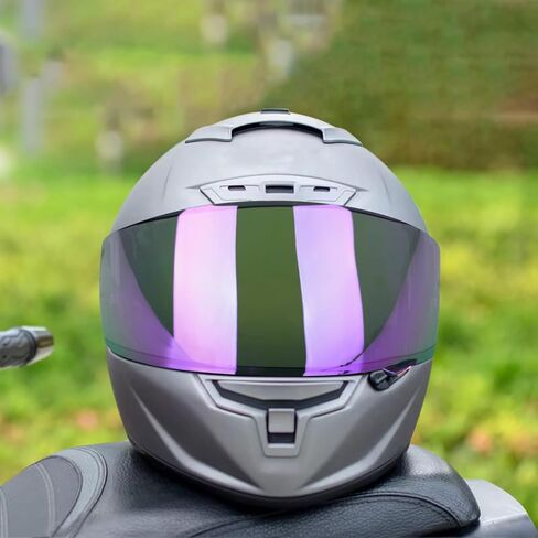 LKV RF-1200 RF 1200 استبدال Visor-CWR-1 Motocycle Helment Protect UV Face Shield متوافق مع RF-1200 CWR-1 X14 Z7 X-spirit (Chrome Purple) in Saudi Arabia