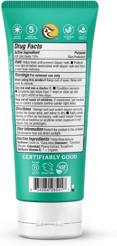 Badger Diaper Cream, Organic Diaper Rash Cream for Baby, Zinc Oxide Ointment w/ Soothing Calendula Cream, Organic Baby Diaper Care Barrier Cream, Zinc Oxide Cream for Sensitive Baby Skin, 2.9 fl oz (2 Pack) in Saudi Arabia